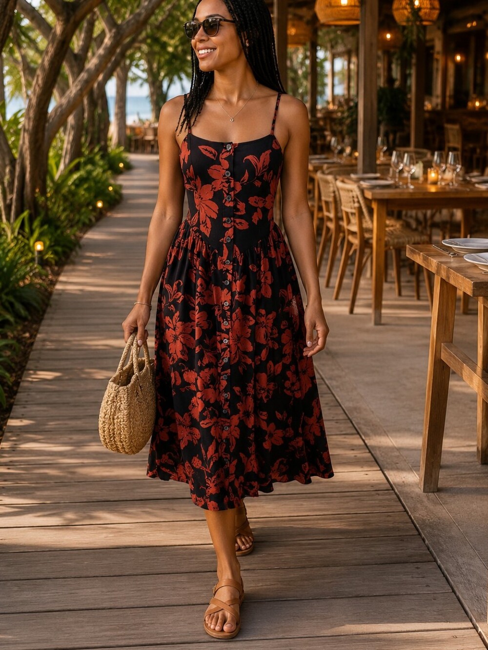 Free People The Perfect Sundress – NWT – Dark Combo – Size SP– Floral Midi